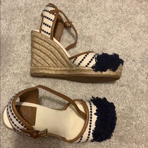 Tory Burch wedges never worn